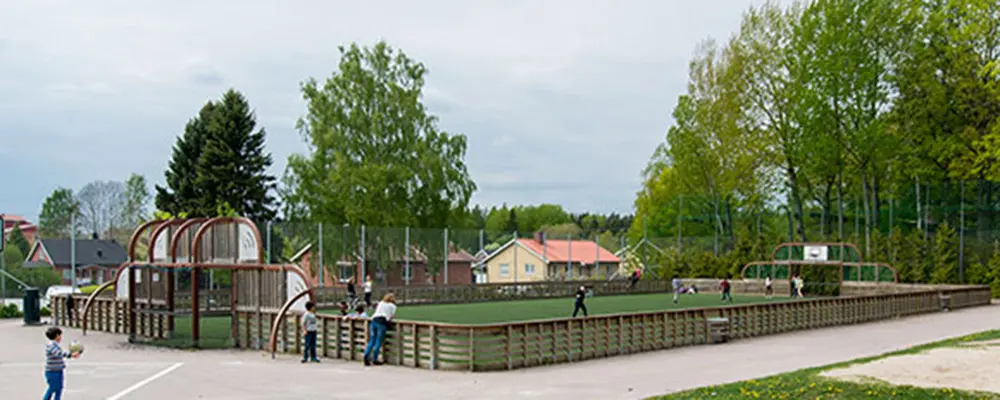 Foto på Romberga näridrottsplats.