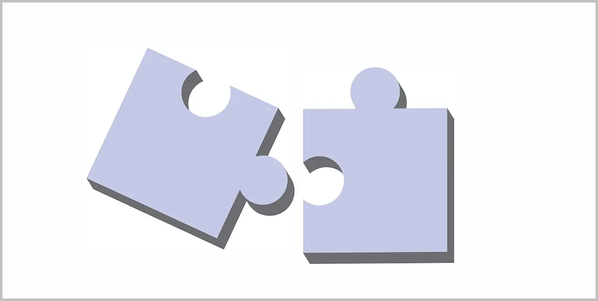 Illustration som visar två pusselbitar.